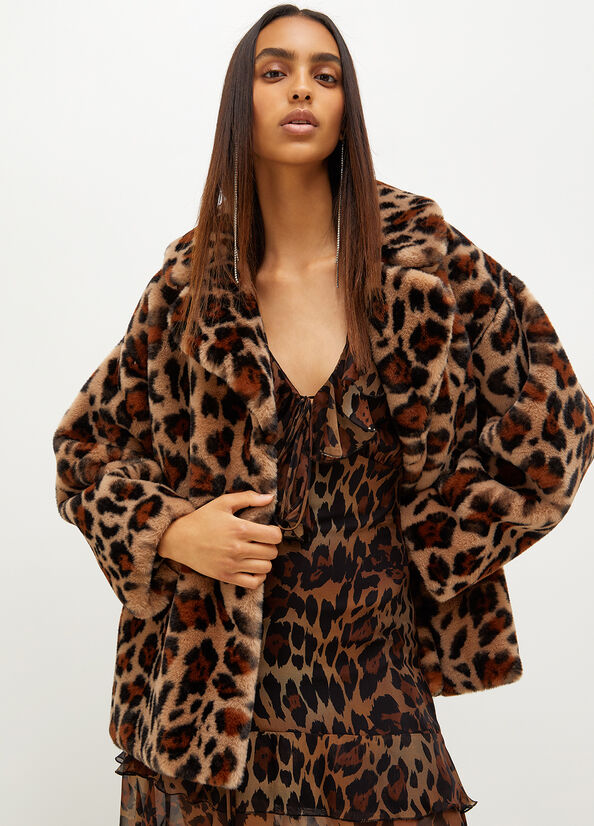 Liu Jo Animal Print In Synthetisch Fur Jassen Dames Bruin | JVT-314572