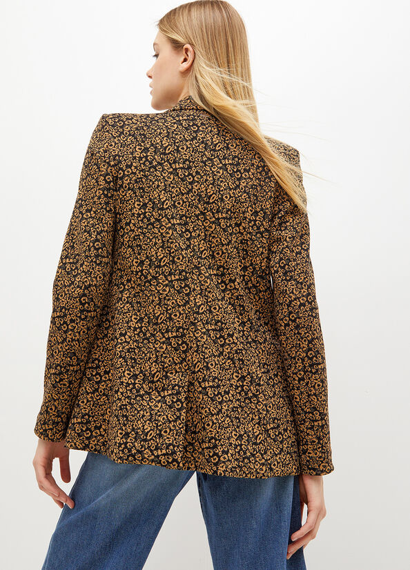 Liu Jo Animal-Print Jersey Blazer Jassen Dames Koper | FTY-530964