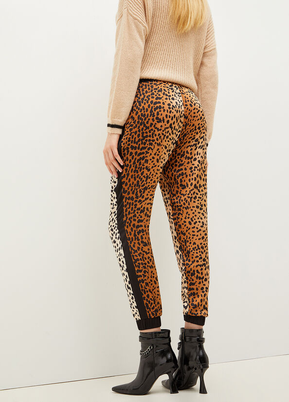 Liu Jo Animal-Print Jogging Broek Dames Bruin | HVB-287496