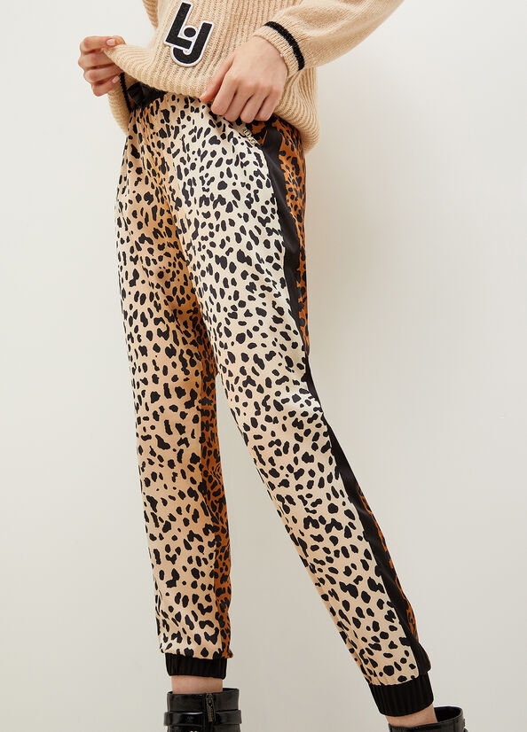 Liu Jo Animal-Print Jogging Broek Dames Bruin | HVB-287496