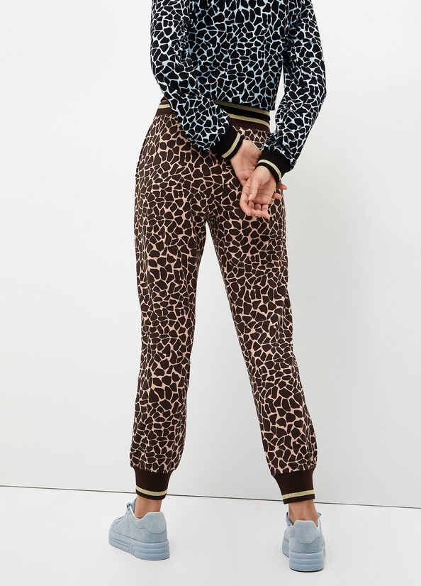 Liu Jo Animal-Print Jogging Broek Dames Bruin | TNZ-275630