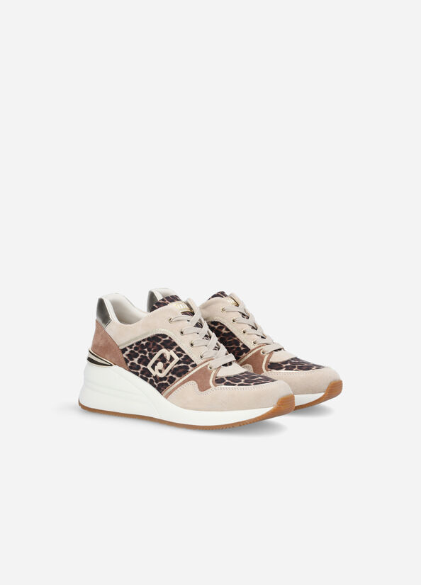 Liu Jo Animal Print Sneakers Dames Bruin | KOZ-274930