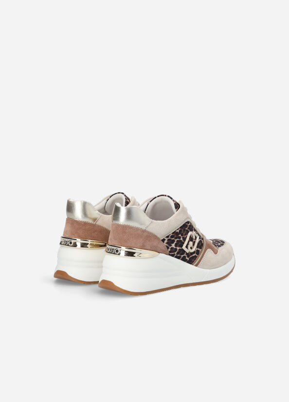 Liu Jo Animal Print Sneakers Dames Bruin | KOZ-274930