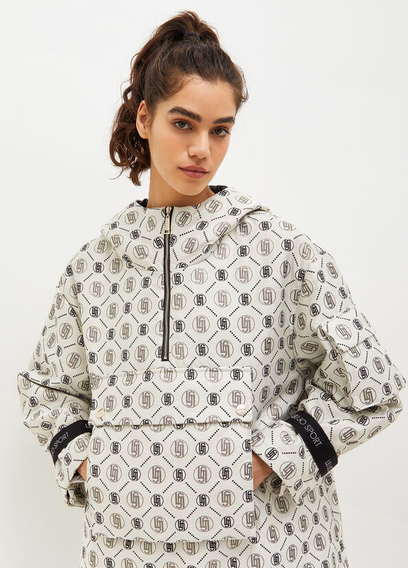 Liu Jo Anorak With Logo Jassen Dames Zwart | VUT-965470