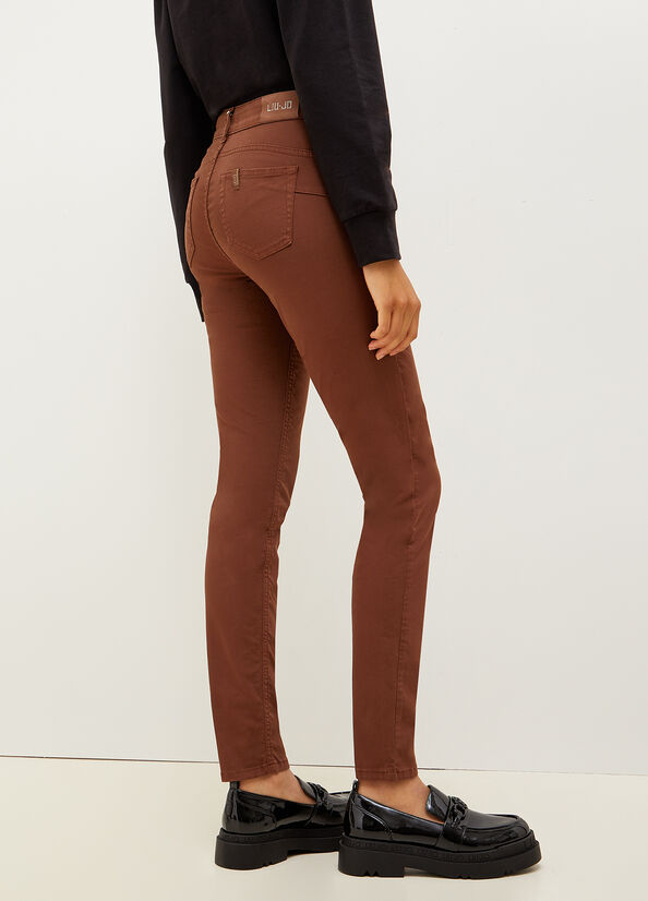 Liu Jo Bottom Up Mager Broek Dames Bruin | NSV-815796