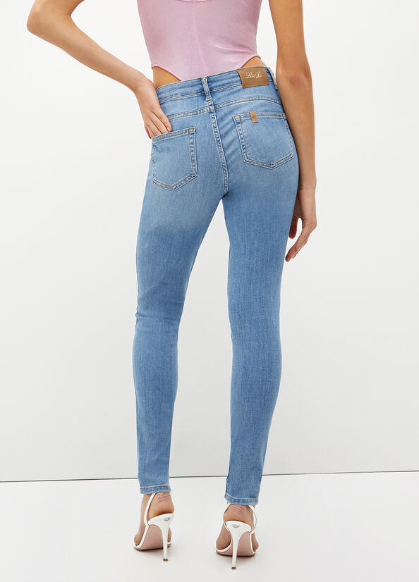 Liu Jo Bottom Up Skinny Jeans Dames Blauw | IEK-367892