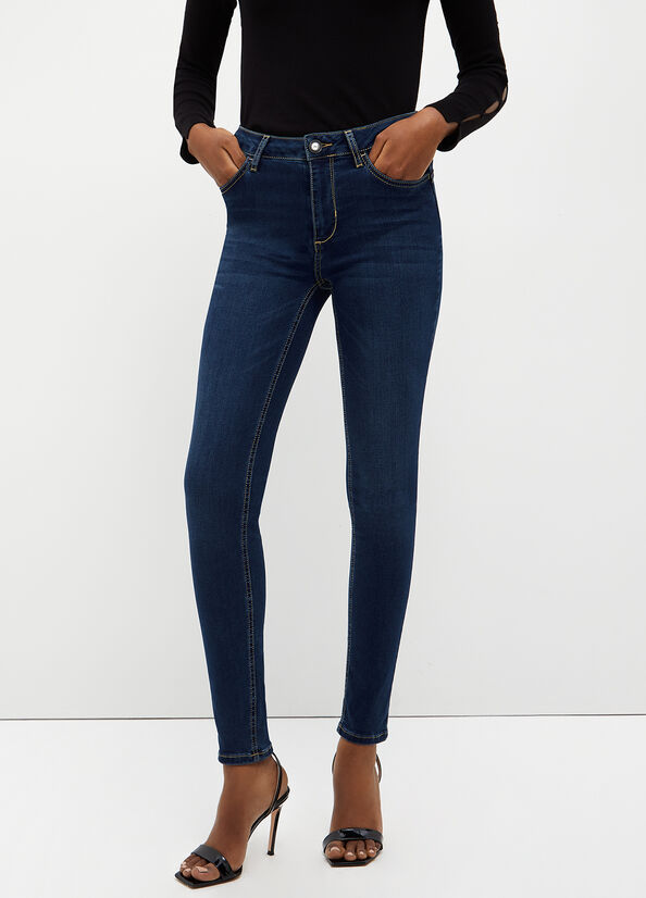 Liu Jo Bottom Up Skinny Jeans Dames Donkerblauw | TCW-804621