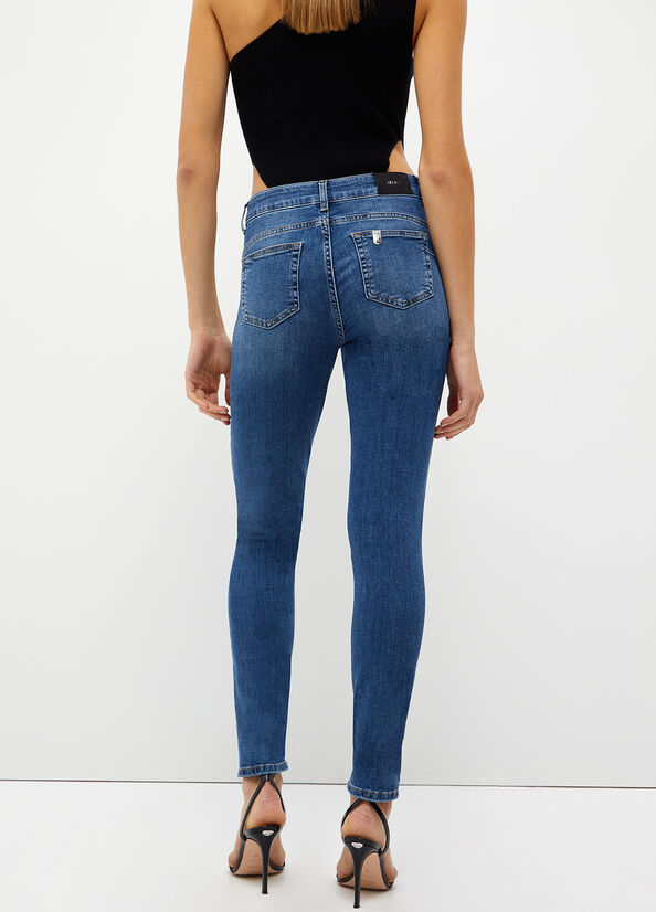 Liu Jo Bottom Up Skinny Jeans Dames Donkerblauw | YJD-739608