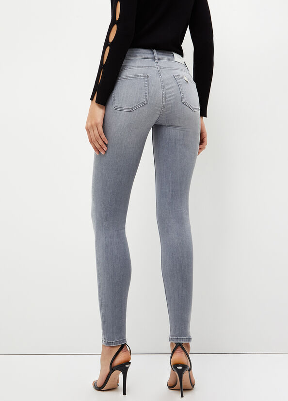 Liu Jo Bottom Up Skinny Jeans Dames Grijs | PTJ-645081