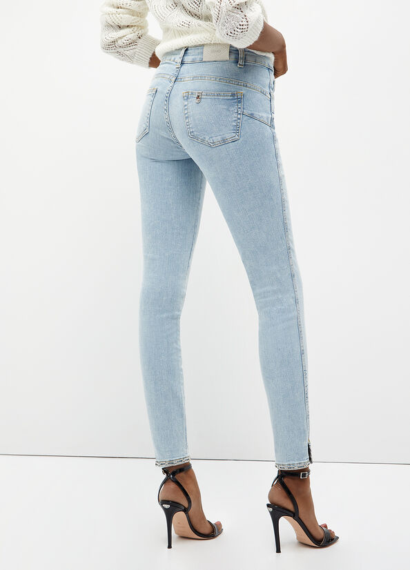 Liu Jo Bottom Up Skinny Jeans Dames Lichtblauw | ZKL-285364