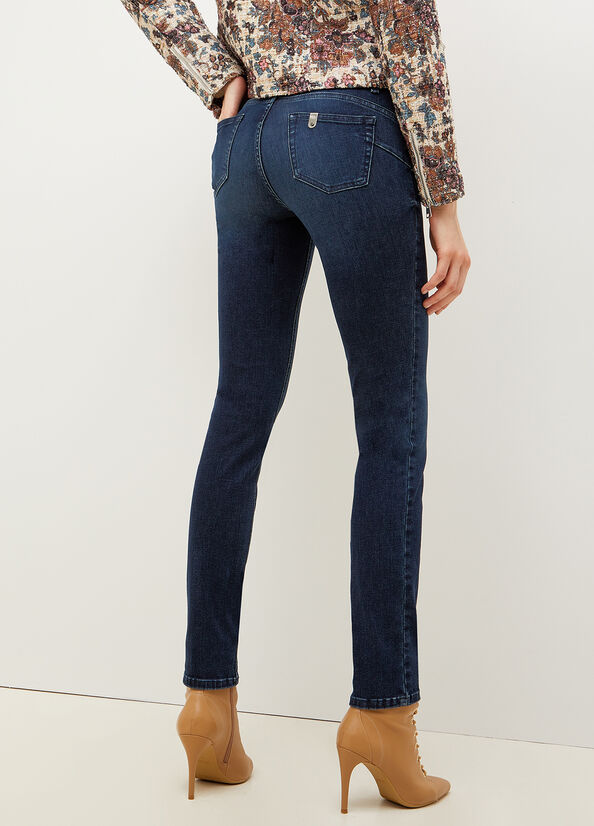 Liu Jo Bottom Up Slim Fit Jeans Dames Blauw | FAI-035627