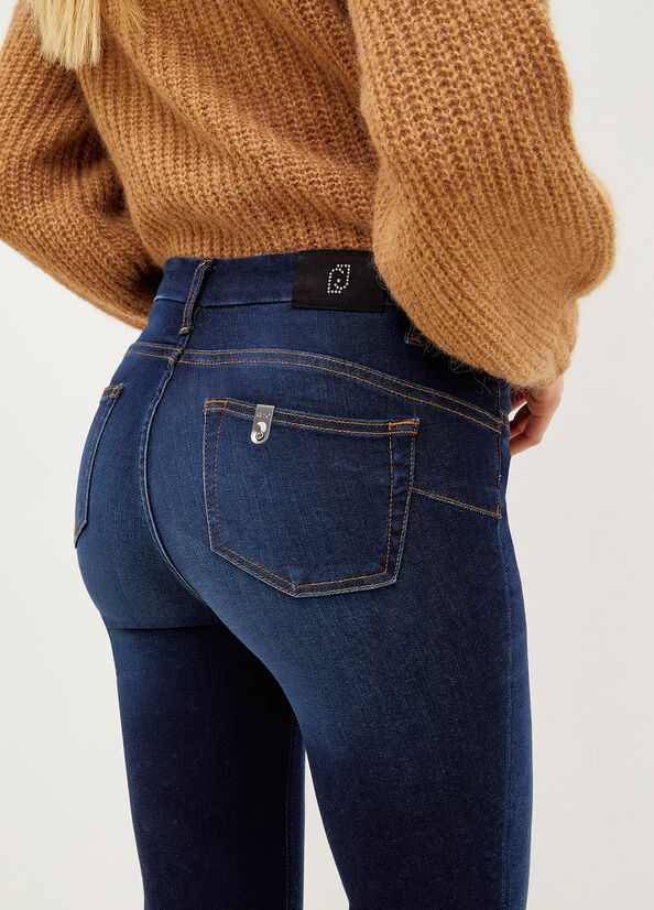 Liu Jo Bottom Up Straight Jeans Dames Blauw | LMA-624975