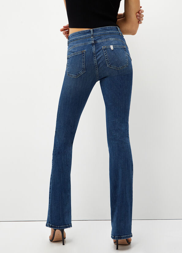 Liu Jo Bottom Up Straight Jeans Dames Donkerblauw | CXM-287691