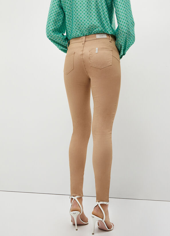 Liu Jo Bottom Up Twill Broek Dames Lichtgrijs | FYE-146087