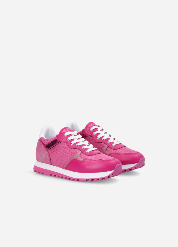 Liu Jo Brighty Mesh Sneakers Dames Fuchsie | KQT-821409