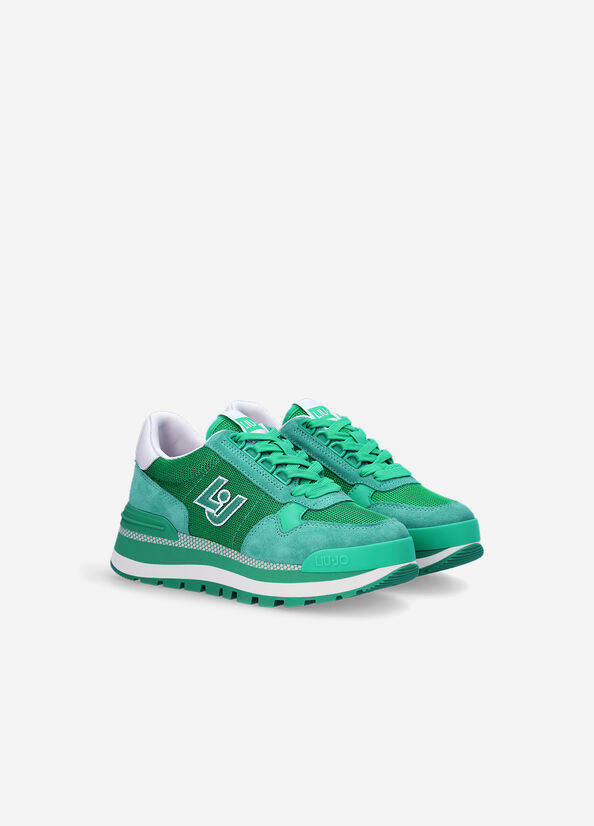 Liu Jo Brighty Mesh Sneakers Dames Groen | HER-679435