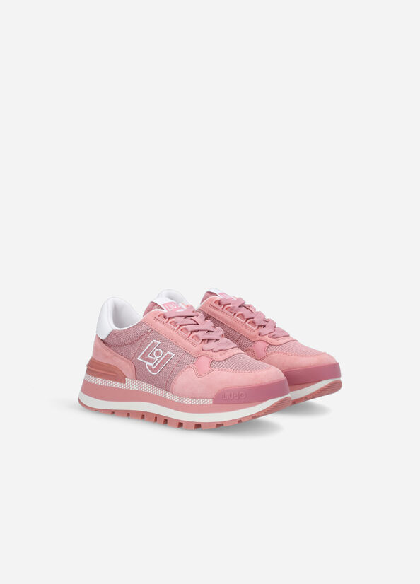 Liu Jo Brighty Mesh Sneakers Dames Roze | YIP-852109