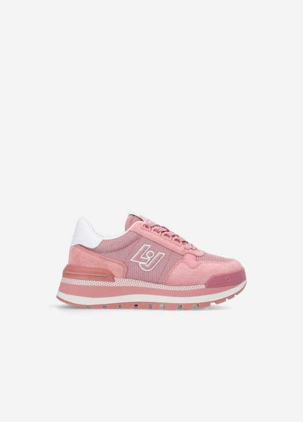 Liu Jo Brighty Mesh Sneakers Dames Roze | YIP-852109