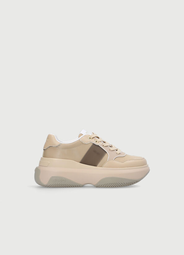 Liu Jo Chunky Sneakers Dames Beige | BZW-435026