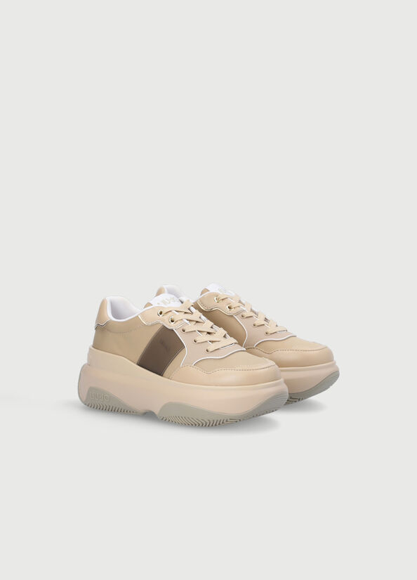 Liu Jo Chunky Sneakers Dames Beige | BZW-435026