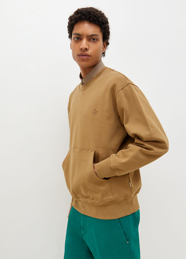 Liu Jo Crew Neck Truien Heren Bruin | BGW-926430