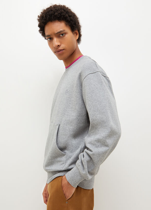 Liu Jo Crew Neck Truien Heren Grijs | IHZ-632854