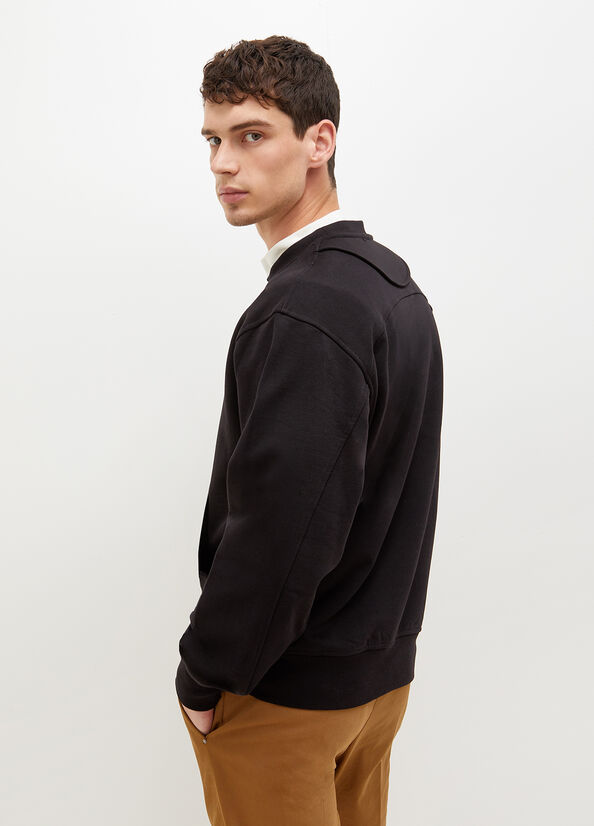 Liu Jo Crew Neck Truien Heren Zwart | VRQ-431208