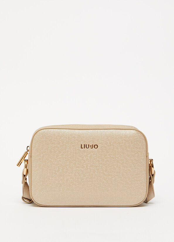 Liu Jo Crossbody With Logo Handtas Dames Lichtgoud | WJR-475912