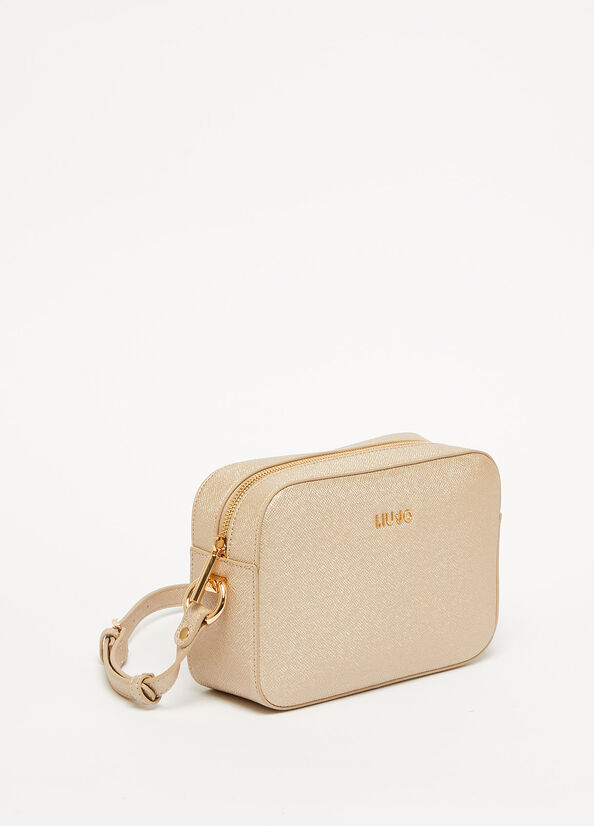 Liu Jo Crossbody With Logo Handtas Dames Lichtgoud | WJR-475912