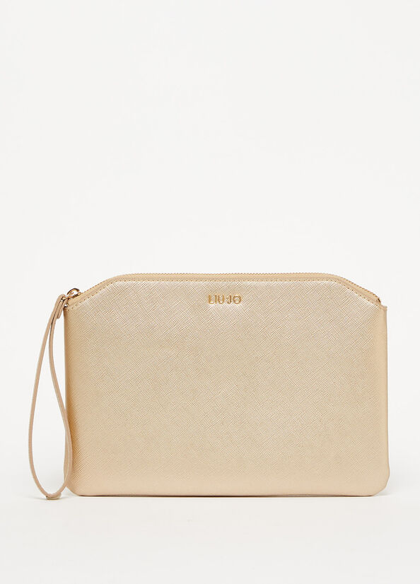 Liu Jo Eco-Friendly Clutch Tas Dames Goud | CAH-490715