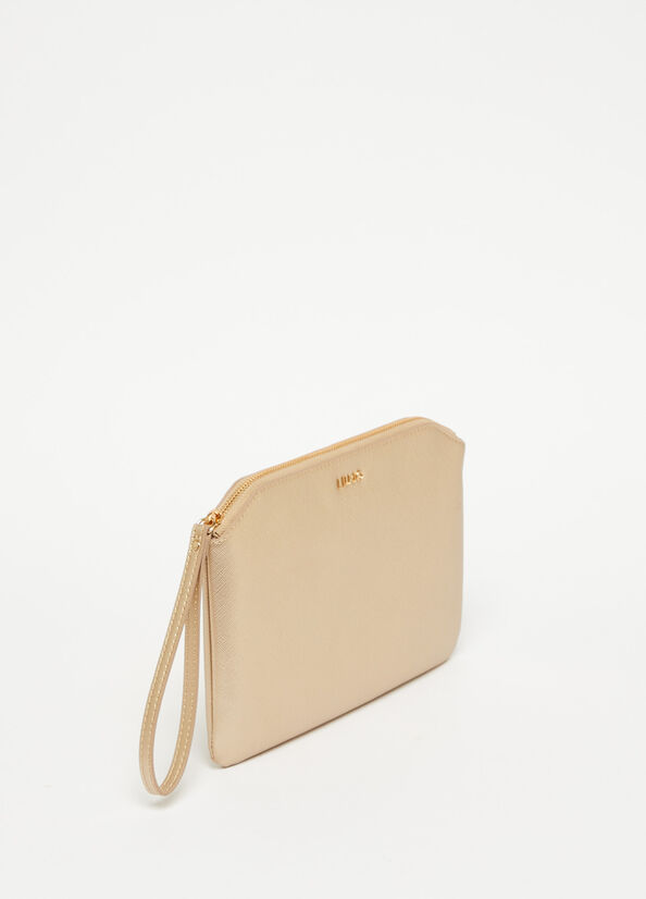 Liu Jo Eco-Friendly Clutch Tas Dames Goud | CAH-490715