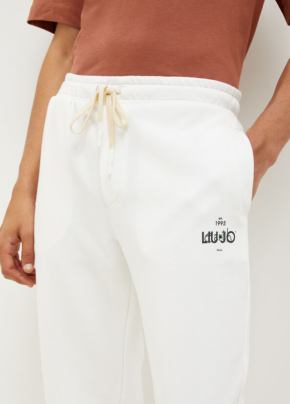 Liu Jo Eco-Friendly Jogging Broek Heren Wit | IRB-678052