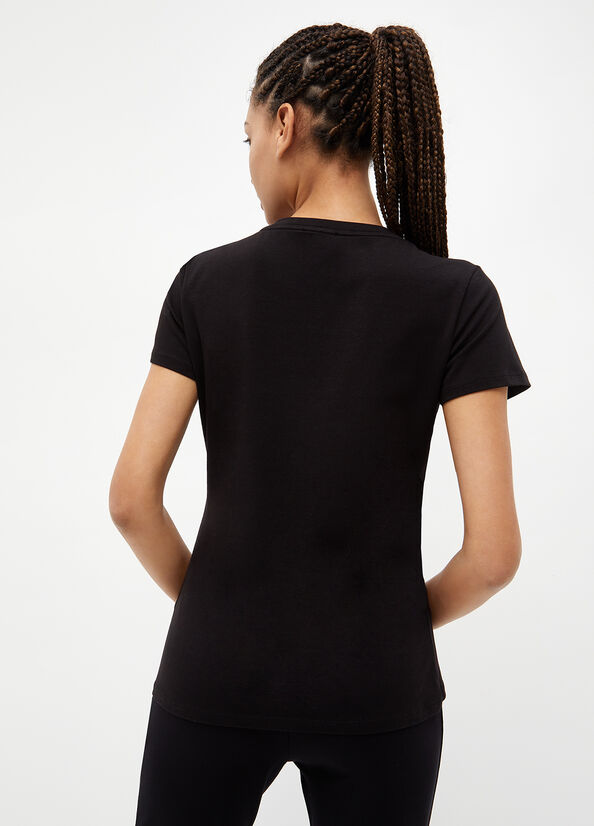 Liu Jo Eco-Friendly T-shirts Dames Zwart | SVZ-902314