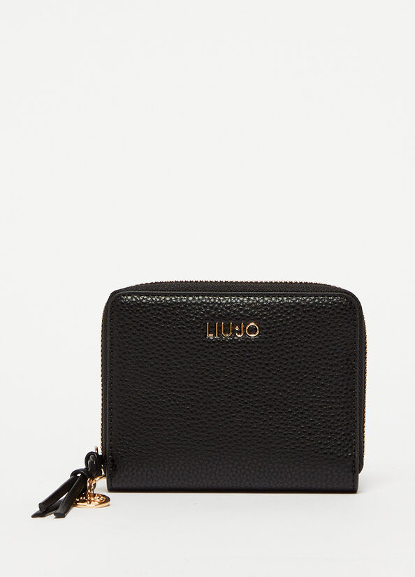 Liu Jo Eco-Friendly With Charm Portefeuille Dames Zwart | EOR-096482