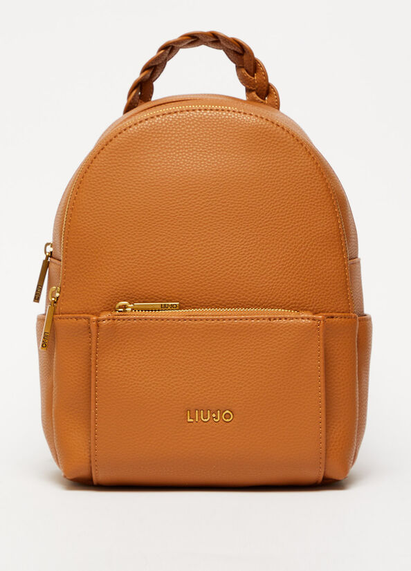 Liu Jo Eco-Friendly With Logo Rugzak Dames Bruin | YNB-150683