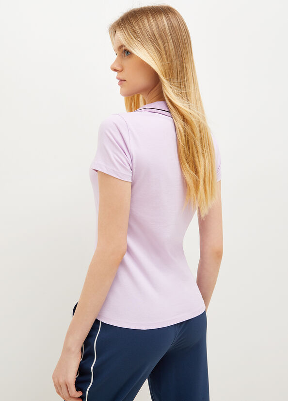 Liu Jo Eco-Friendly With Logo T-shirts Dames Paars | JLY-037549