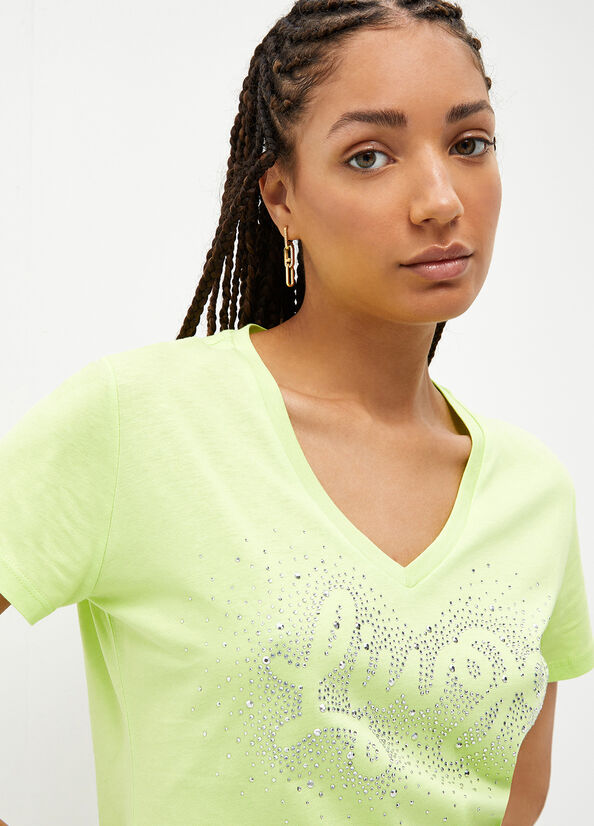 Liu Jo Eco-Friendly With Logo Topjes Dames Groen | TVR-368215