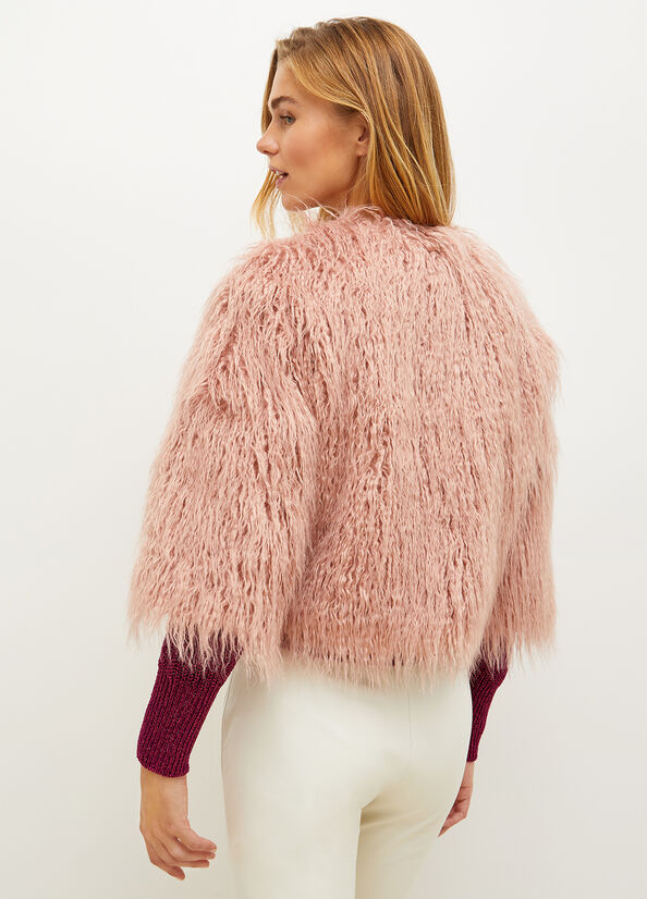 Liu Jo Faux Fur Jassen Dames Roze | TUO-582673