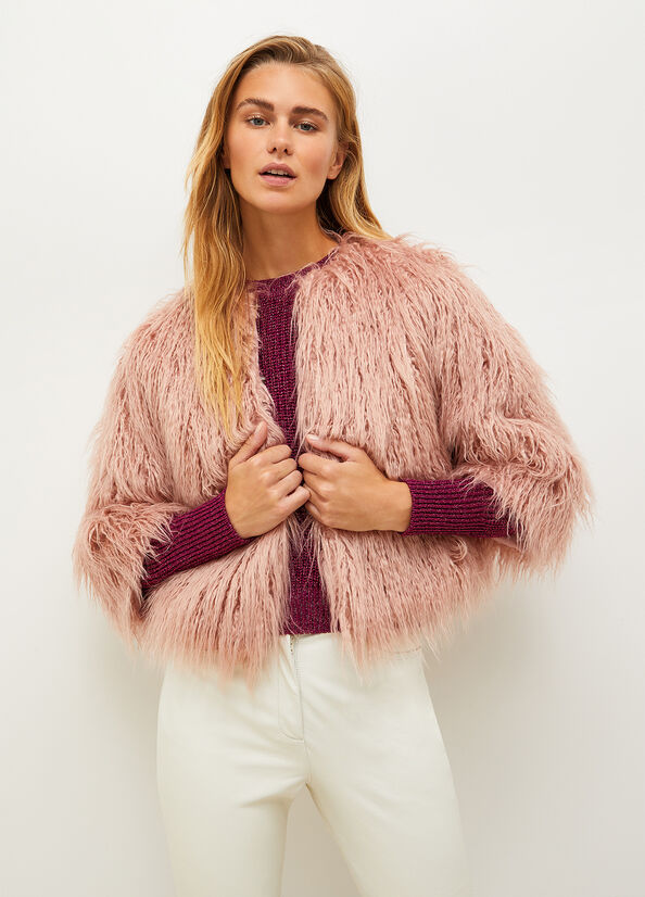 Liu Jo Faux Fur Jassen Dames Roze | TUO-582673