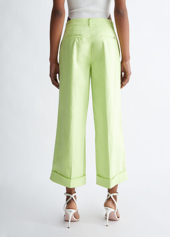 Liu Jo Flared Cropped Broek Dames Groen | LVD-285417