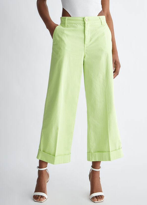 Liu Jo Flared Cropped Broek Dames Groen | LVD-285417