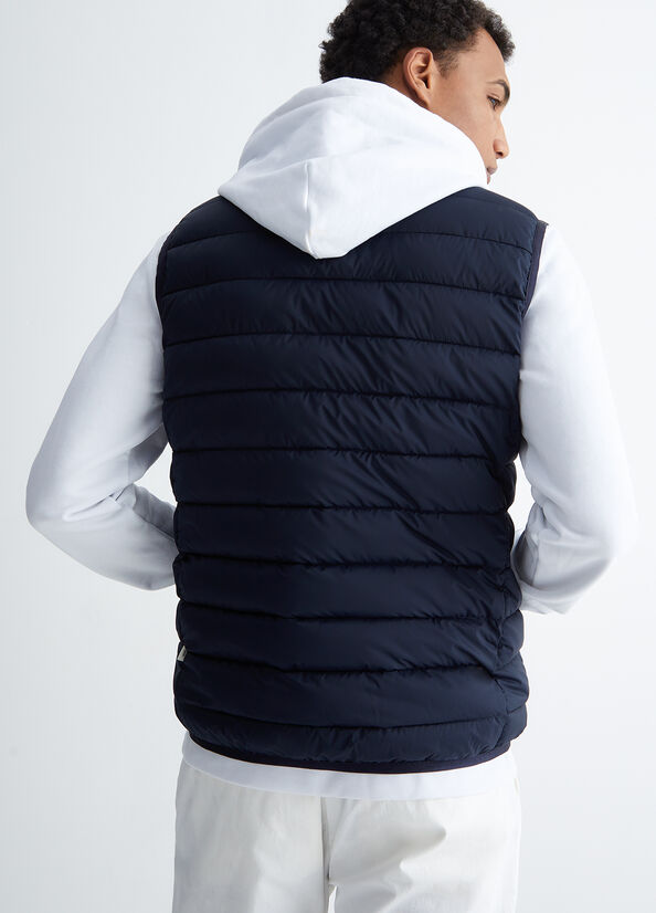 Liu Jo Gewatteerd Gilet For Men Jassen Heren Donkerblauw | OCM-253681