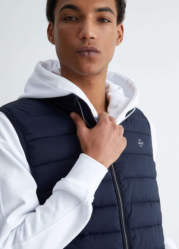 Liu Jo Gewatteerd Gilet For Men Jassen Heren Donkerblauw | OCM-253681