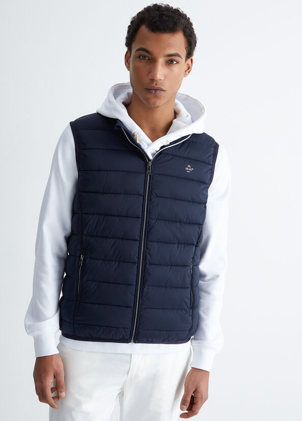 Liu Jo Gewatteerd Gilet For Men Jassen Heren Donkerblauw | OCM-253681