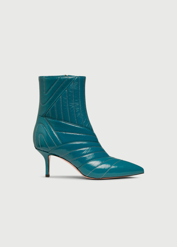 Liu Jo Gewatteerd With Heel Enkellaars Dames Turquoise | CKH-217839