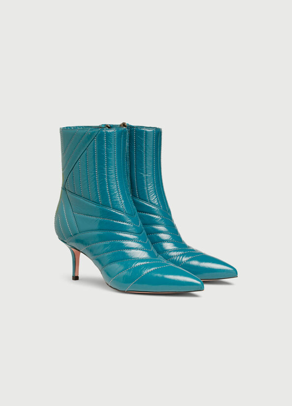 Liu Jo Gewatteerd With Heel Enkellaars Dames Turquoise | CKH-217839