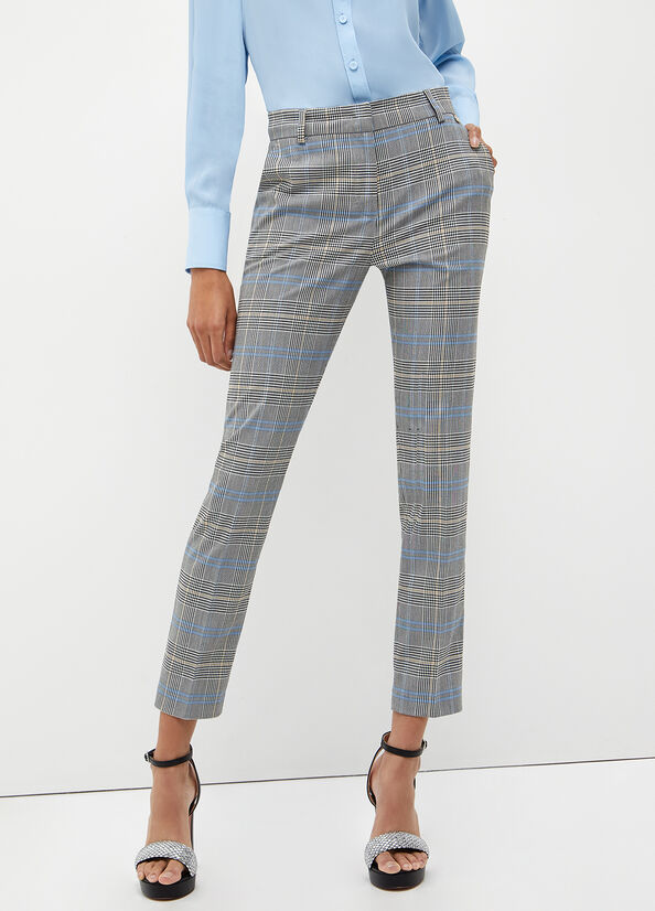 Liu Jo Glen Plaid Broek Dames Grijs | AVQ-218605