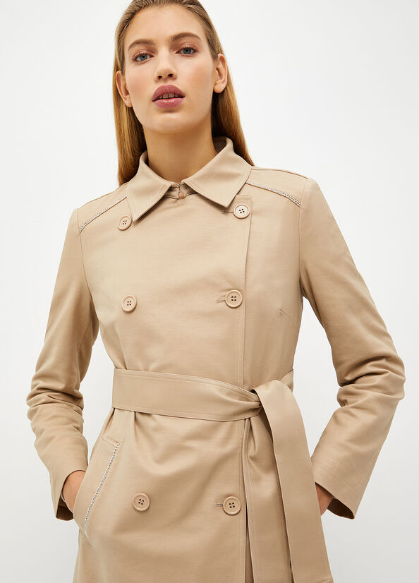 Liu Jo Katoenen Trench Jassen Dames Beige | MTC-159867