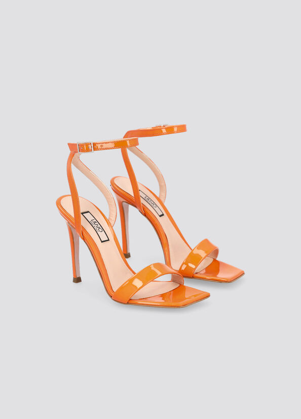 Liu Jo Lak Leren Hak Sandalen Dames Oranje | QZX-584302