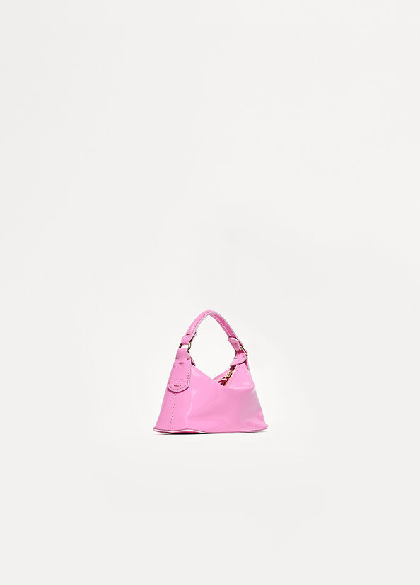 Liu Jo Lak Leren Micro Hobo Crossbodytassen Dames Roze | STE-218749